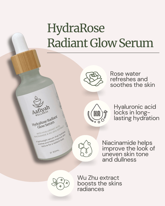 HydraRose Radiant Glow Serum 50ml - Aafiyah Wellness Clinic
