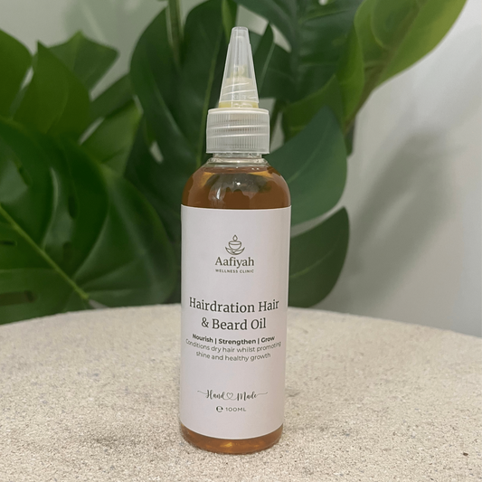 Hairdration Organic Hair & Beard Growth Oil - 100ml - Aafiyah Wellness Clinic