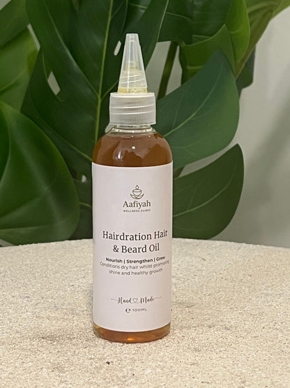 Hairdration Organic Hair & Beard Growth Oil - 100ml - Aafiyah Wellness Clinic