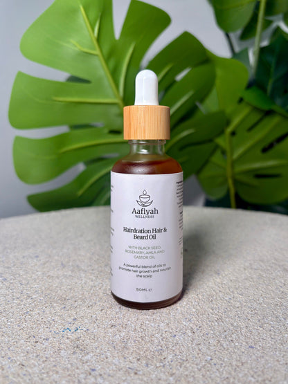 Hairdration Organic Hair & Beard Growth Oil - 100ml - Aafiyah Wellness Clinic